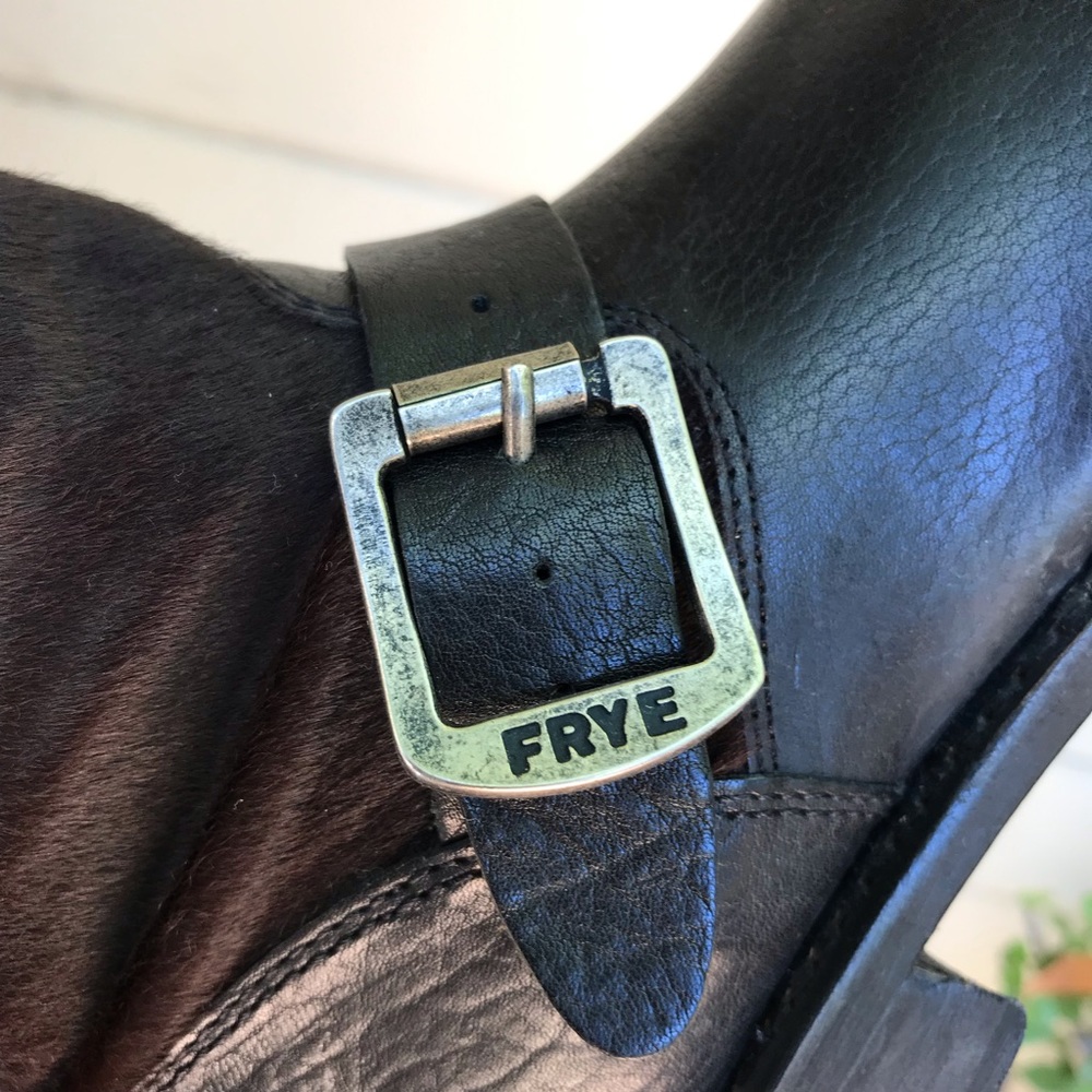 NEW Frye Veronica brown/black calf hair boots - Picture 4 of 8